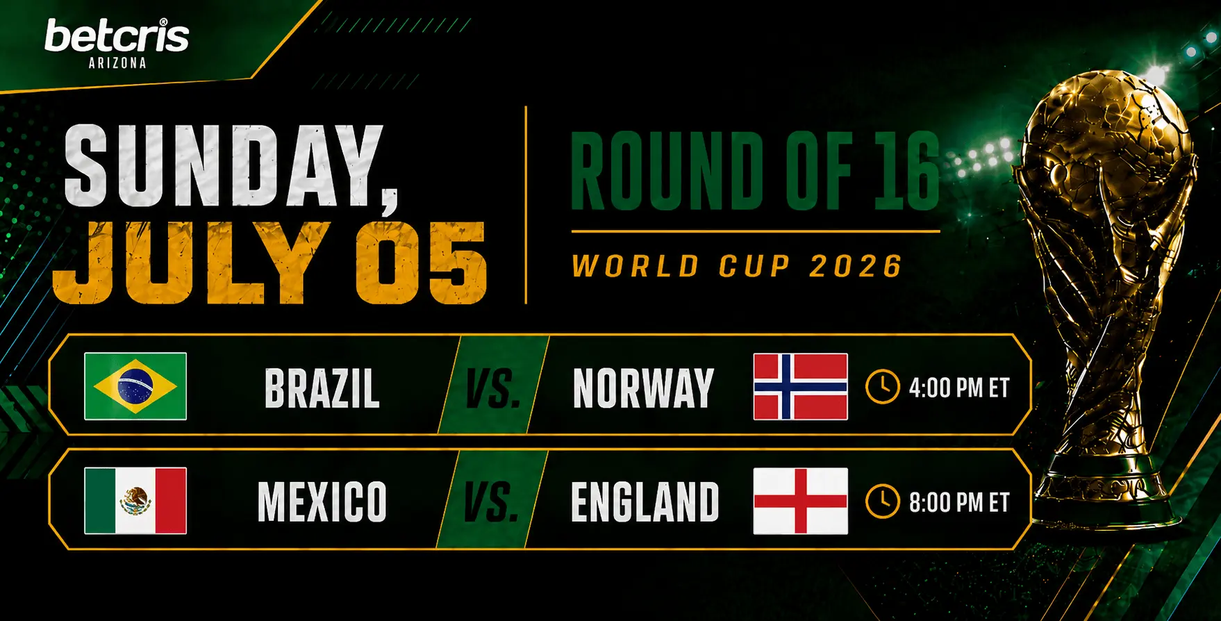 Round of 16 Betting Preview: July 5