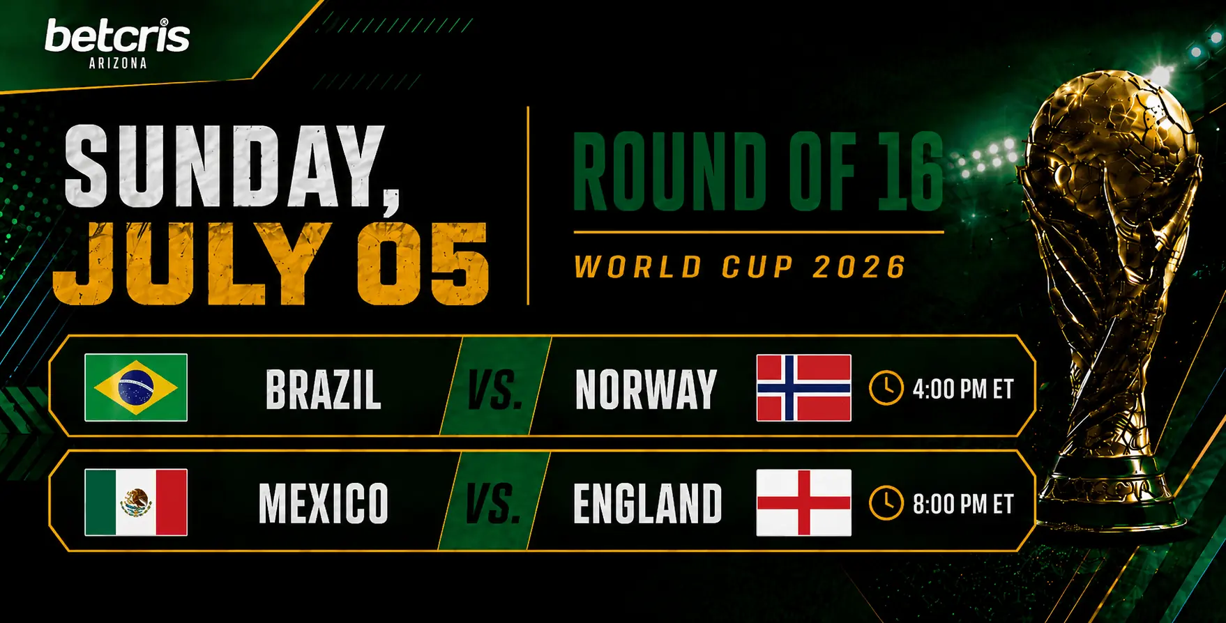 Round of 16 Betting Preview: July 5